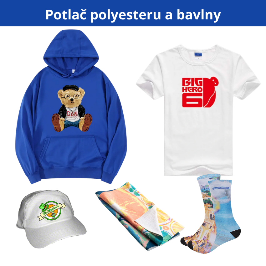 kompletná sada na potlač bavlny a polyesteru